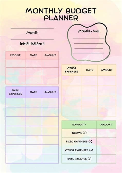 Printable Monthly Budget Planner Template Freebie Finding, 57% OFF