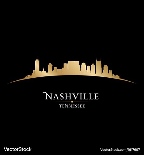 Nashville tennessee city skyline silhouette Vector Image