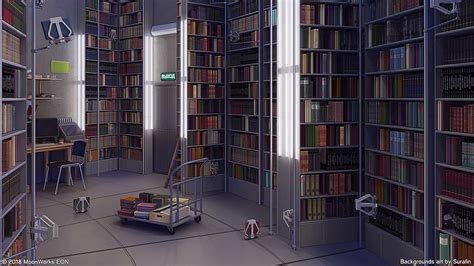 Aesthetic Anime Library Background