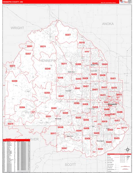 Hennepin County Zip Code Map - Cities And Towns Map