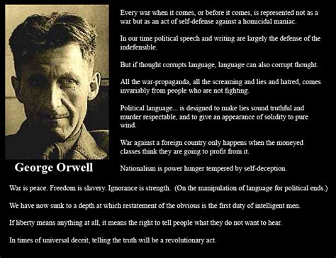 GLOBAL POLITICAL AWAKENING: Quote of the Day: George Orwell on War