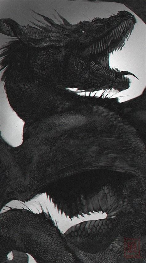 Balerion, the Black Dread: Awesome Illustration by Ankou Schnee ...