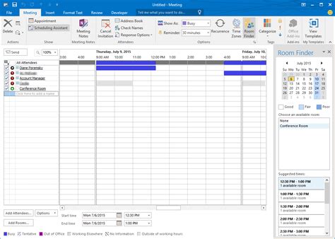 Scheduling Resources for Outlook