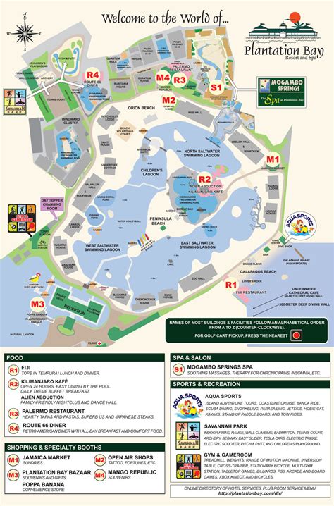 Plantation Bay Resort and Spa - Hotel map