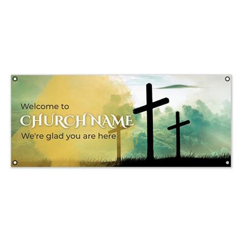 Pre-Designed ' Welcome' Church PVC Banner