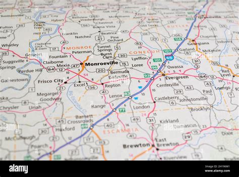 Monroeville alabama map hi-res stock photography and images - Alamy