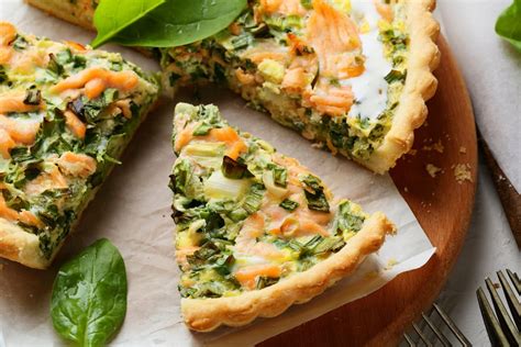 Salmon Quiche with Spinach, Dill, and Mozzarella - 31 Daily