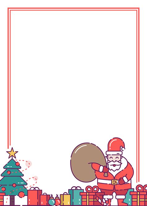 Santa Claus and Presents Border (Free) – Christmas HQ