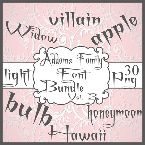 Addams Family Font Bundle Vol. 3