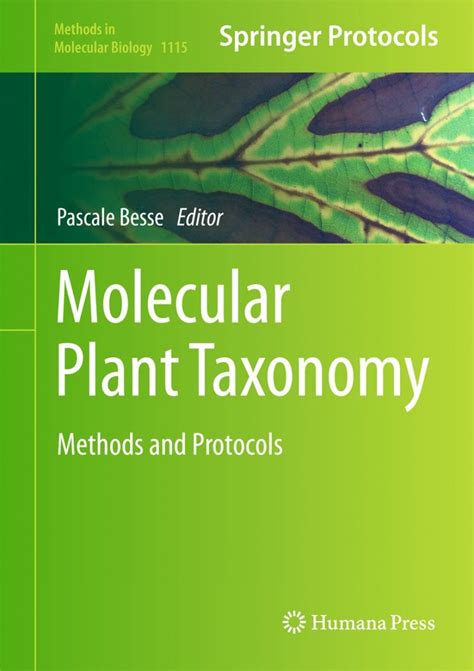 Molecular Plant Taxonomy: Methods and Protocols | NHBS Academic ...