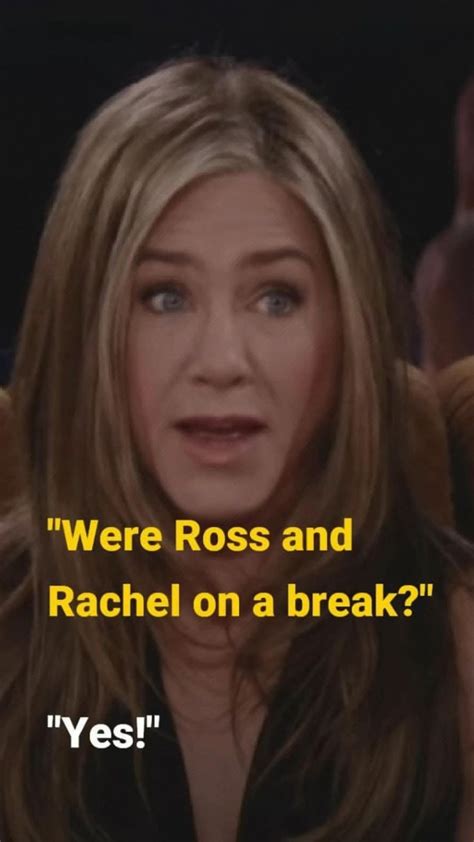 Were Ross and Rachel on a break? | Friends funny, Friends tv show ...