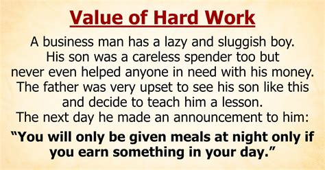 Value Of Hard Work – Inspirational Story