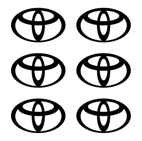 Small Toyota Logo Vinyl Decals Set of 6 - Etsy Australia