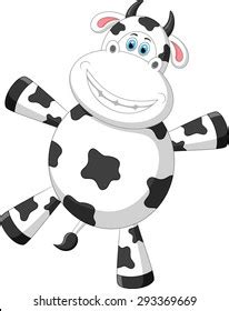 Happy Cow Cartoon Stock Vector (Royalty Free) 293369669 | Shutterstock