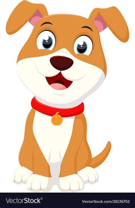 Happy dog cartoon Royalty Free Vector Image - VectorStock