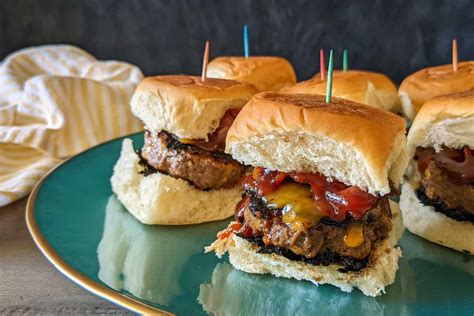 BBQ Bacon Cheeseburger Sliders • The Candid Cooks