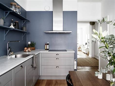 Kitchen in warm grey and petrol blue - COCO LAPINE DESIGN ...