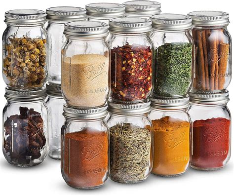 Mini 4oz Mason Jars Small Glass Storage Jars with Lids for Spices and ...