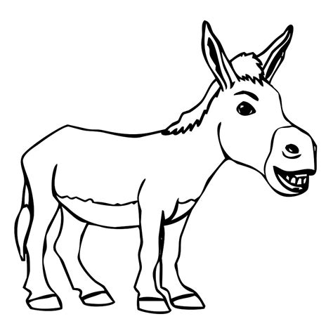 Simple Donkey Drawing | Free download on ClipArtMag