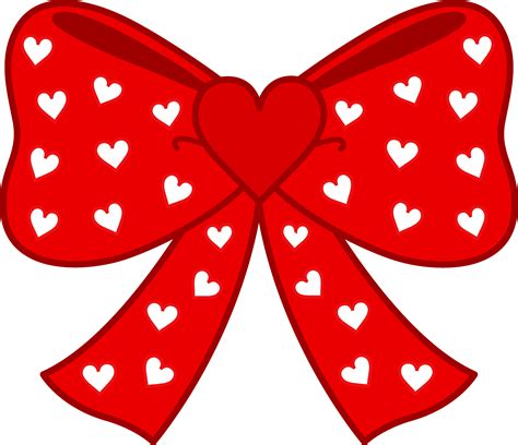 red_bow_with_white_hearts | Bows diy ribbon, Bow image, Bow drawing