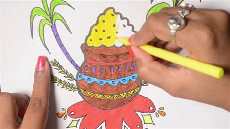 How To Draw Pongal Pot Drawing a perfect pongal pot comes with practice