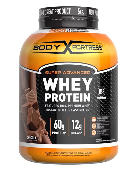 Body Fortress Super Advanced Whey Protein Powder, Chocolate, 60g ...