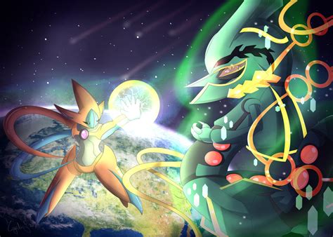 Deoxys vs Mega Rayquaza by TogeticIsa on DeviantArt