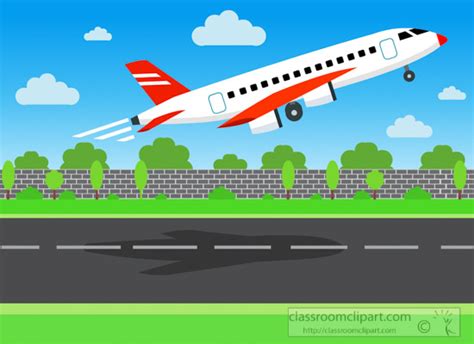 Aircraft Clipart - illustration-of-airplane-taking-off-airport-clipart ...