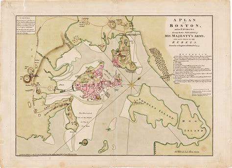 Richard Williams’ fine map of the siege of Boston - Rare & Antique Maps