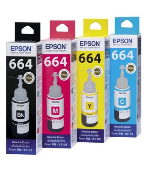 Epson T664 Multicolor Ink Pack of 4 - L360, L380 - Buy Epson T664 ...