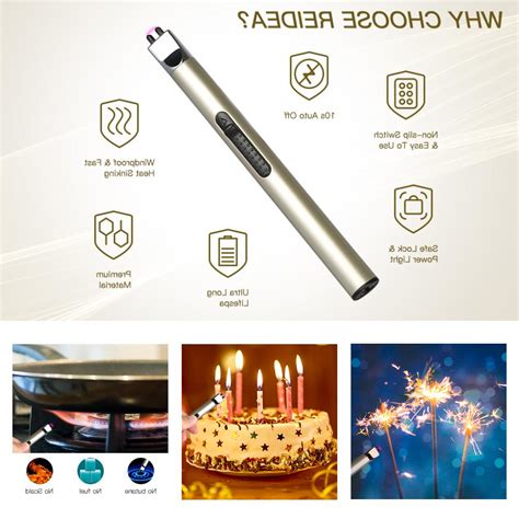 Candle Lighter USB Rechargeable Arc Lighter Windproof Electric