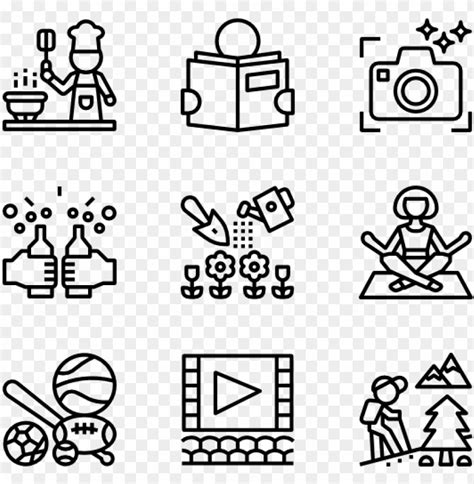 Hobbies 36 Icons - Design Vector Icon Png - Free PNG Images ID 126337 ...