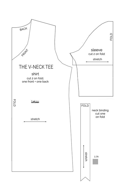 How to make a v-neck t-shirt {sewing pattern and tutorial} - It's ...