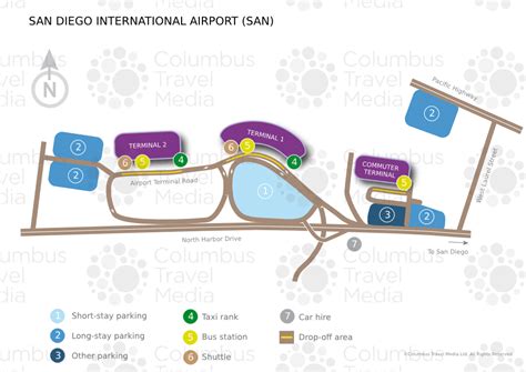 San Diego Airport Map Terminal 1