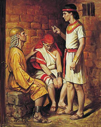 A painting by Del Parson depicting Joseph of Egypt in prison ...