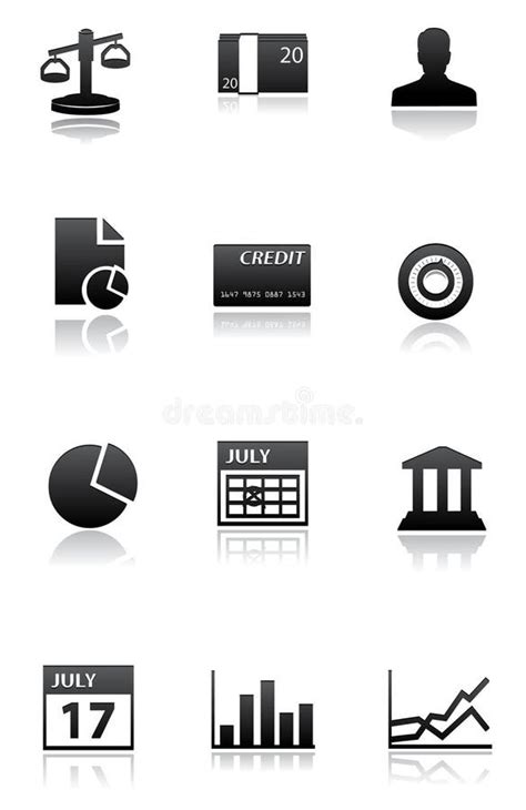 Finance icons black white stock illustration. Illustration of icons ...