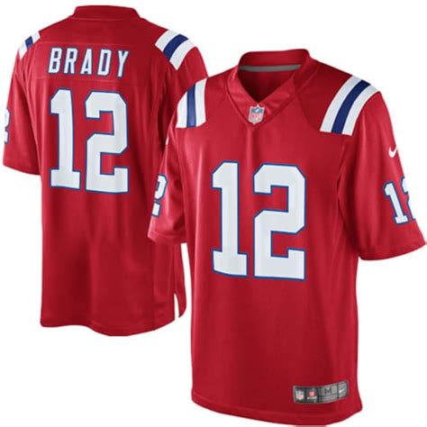 Men's New England Patriots Tom Brady Nike Red Alternate Limited Jersey ...