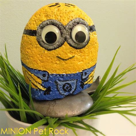 Minion Pet Rock Rock Painting Ideas Easy, Rock Painting Designs, Rock ...