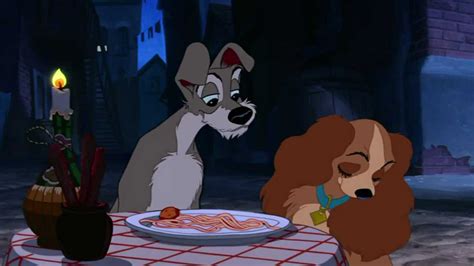 Lady And The Tramp - Bella Notte famous spaghetti scene - YouTube