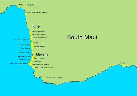 South Maui Beach Map