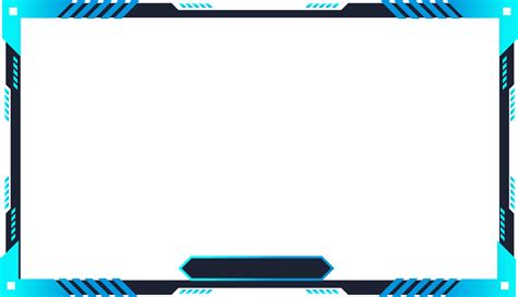 Futuristic live streaming overlay png with frosty blue color. Live ...