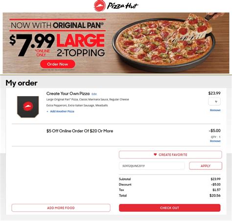 Coupon Pizza Hut Online Order - Pizza Hut April 2021 Coupons And Promo ...