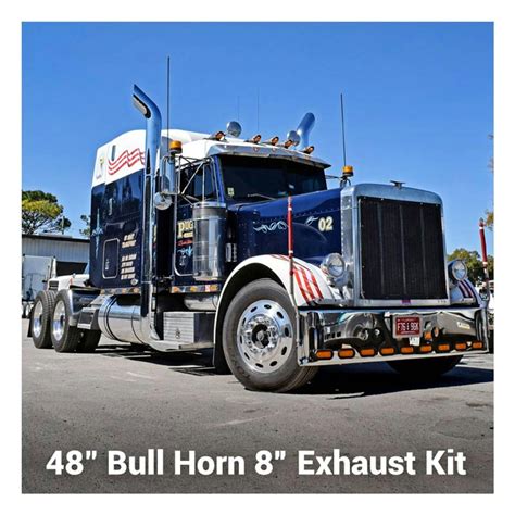 Peterbilt 359/379 8" Lincoln Chrome Exhaust Kit