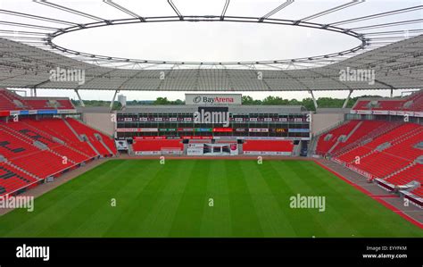 The stadium of the football club bayer 04 leverkusen hi-res