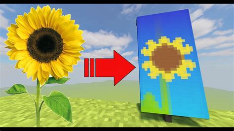 How to make the SUNFLOWER banner in Minecraft! (flower) - YouTube