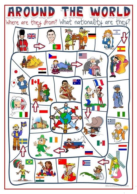 Around the world - board game | Around the world games, English games ...