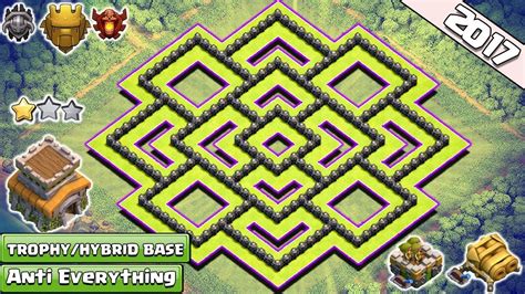 New 'BEST' Town Hall 8 (TH8) TROPHY/Hybrid Base Design!! With Gear Up ...