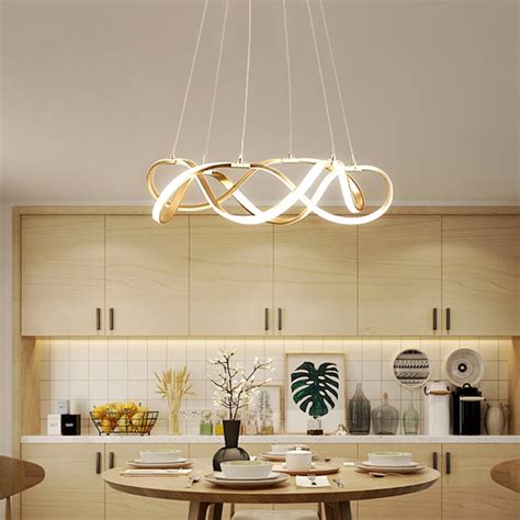 Circular Pendant Light Modern Chandelier Pendant Light LED Dimmable wi ...