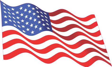 10in x 6in Waving American Flag Sticker Decal Stickers Window Vinyl Decals