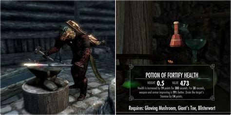 Skyrim: How To Make A Fortify Smithing Potion